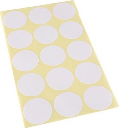 Etikety, okrúhle, priemer: 30 mm, 60 etikiet/bal
