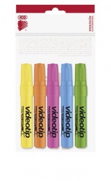 Zvýrazňovač, 1-4 mm, ICO "Videotip", 5 rôznych farieb