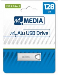 USB kľúč, 128GB,  USB 3.2 Gen1, hliníkový kryt, MYMEDIA "Alu" (by VERBATIM)