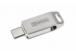 USB kľúč, 16GB,  USB 3.2 Gen1+ USB-C, hliníkový kryt, MYMEDIA "Dual" (by VERBATIM)
