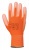 Montážne rukavice, na dlani namočené do polyuretánu, veľkosť: 8, oranžové